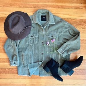 Zara Oversized Boxy Corduroy Jacket Medium